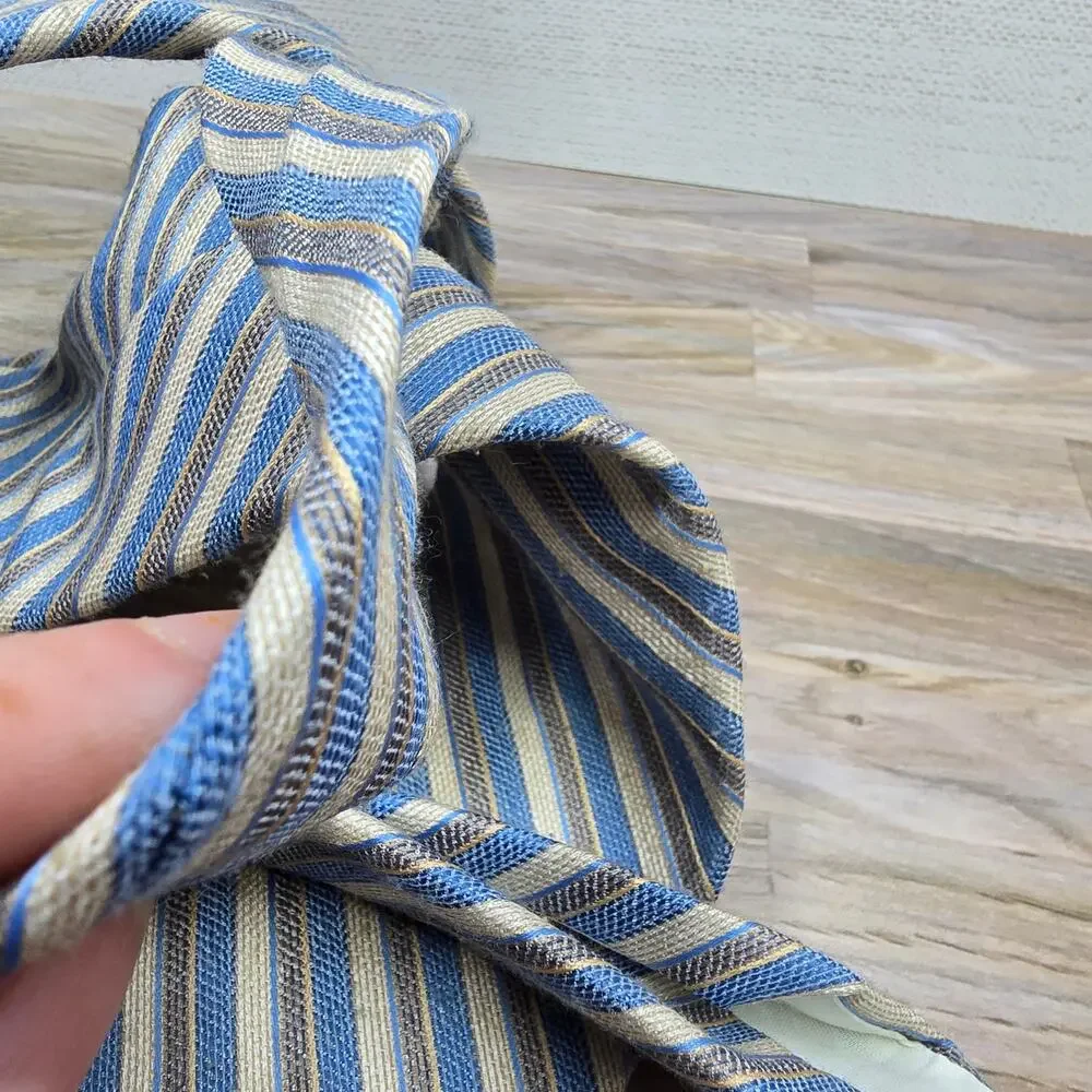 Joske's light blue khaki diagonal striped tie 57
